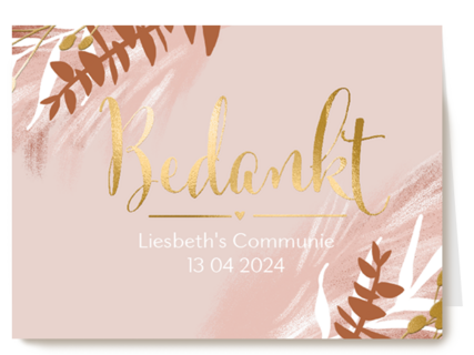 Bedankt voor het komen op mijn communie