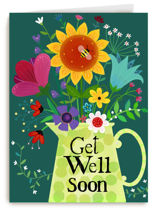 Beterschap kaart Get well soon