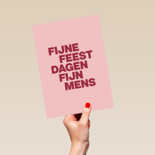 Fijne feestdagen fijn mens AndC