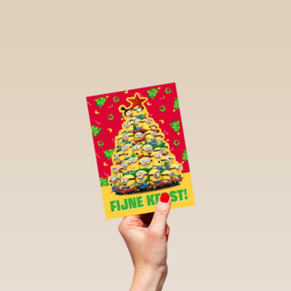 Kerstkaart Minions fijne kerst