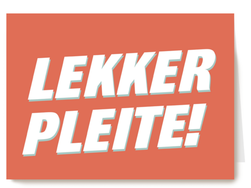 Kaart Hallmark | Fijne Reis | Zomer Kaart Grappig Lekker Pleite Dialect Dialecten Staykation