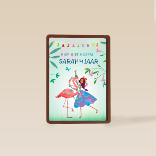 hiep hiep hoera met de flamingo