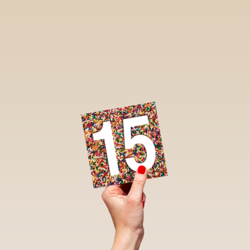 prodo design 15 jaar confetti woohoo