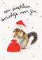 Kerstkaart piepklein berichtje voor jou eekhoorn