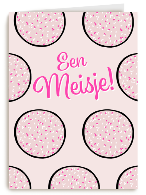 Roze beschuit met muisjes een meisje