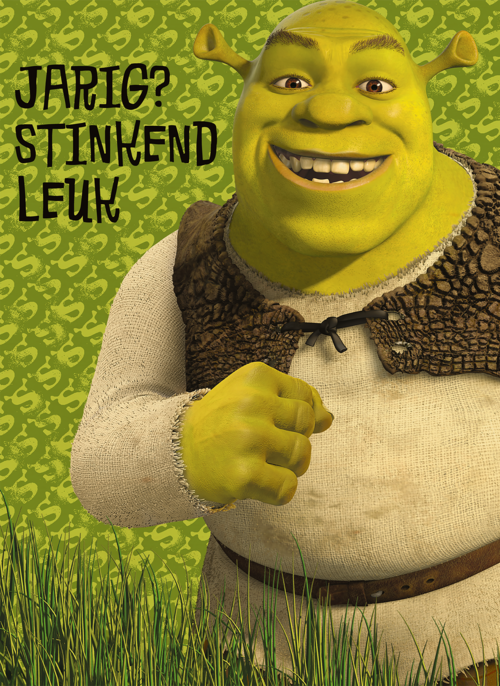 Houten Kaart Verjaardagskaarten | Shrek Jarig Stinkend Leuk