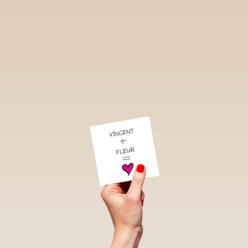 huwelijk kaarten naam plus naam is hart