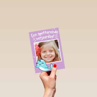 een spetterende narwal verjaardag voor jou