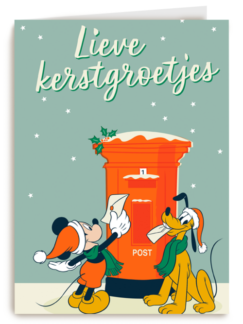 Lieve kerstgroetjes van mickey goofy
