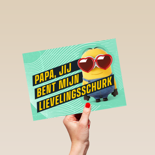 Minions vaderdagkaart mijn lievelingsschurk