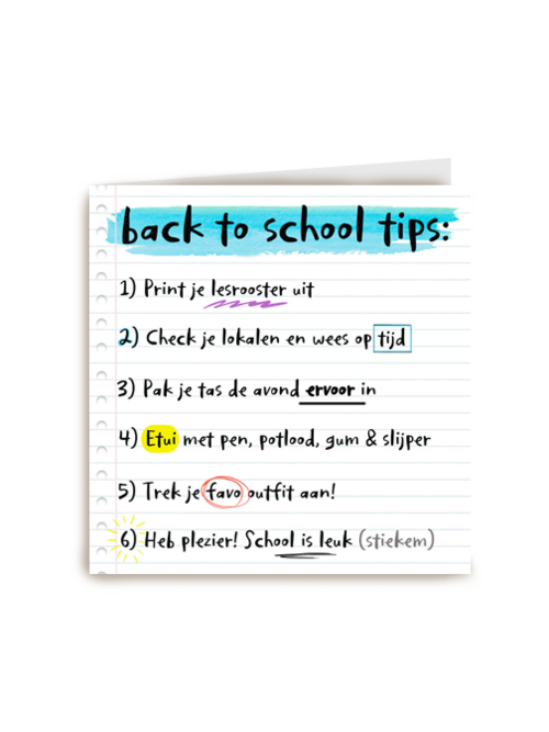 Kaart Hallmark | Back To School | Back To School Tips