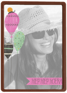 fotokaart hiep hiep hoera ballonnen