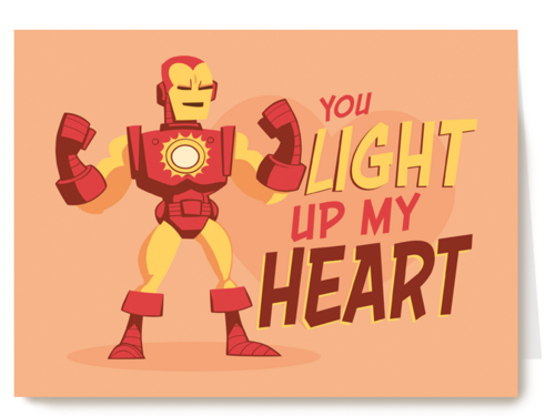 Ironman kaart you light up my heart