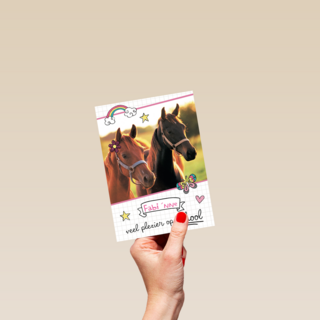 back to school veel plezier op school paardenkaart
