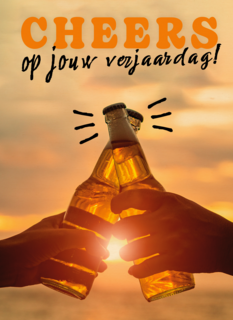 Cheers op je verjaardag bier