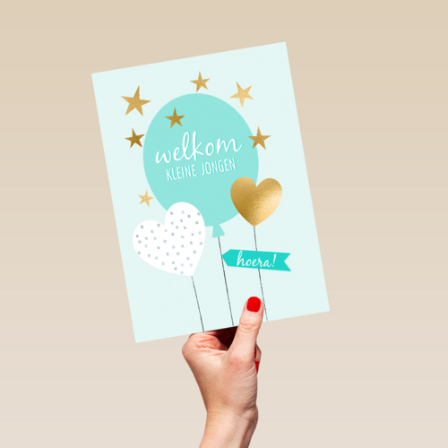 Babykaart zoon Welkom kleine jongen