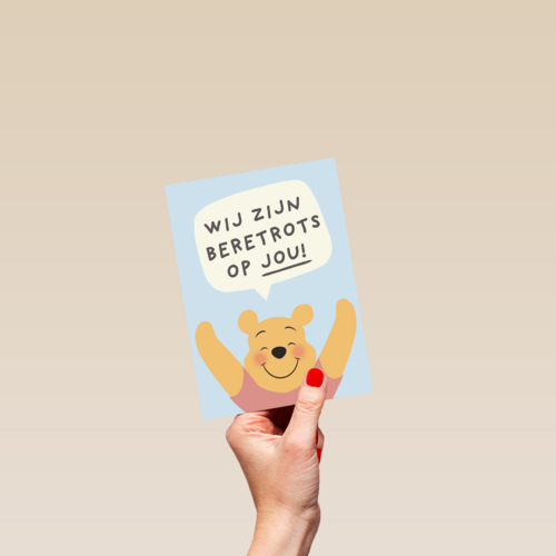 goed gedaan kaart winnie de pooh wij zijn beretrots op jou