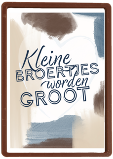 verjaardagskaart met kleine broertjes worden groot