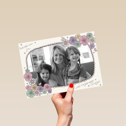 verjaardagsgroetjes met bloemen