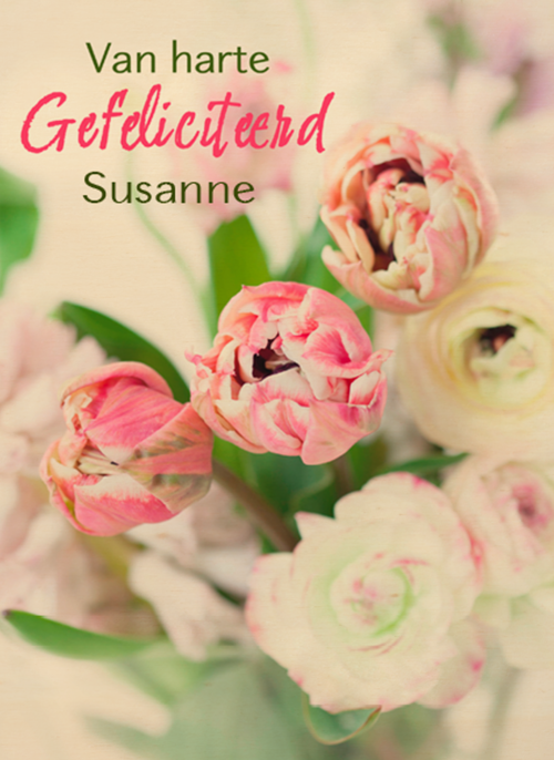 van harte gefeliciteerd bloemen