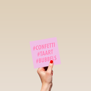 verjaardag kaart hip confetti taart bubbels