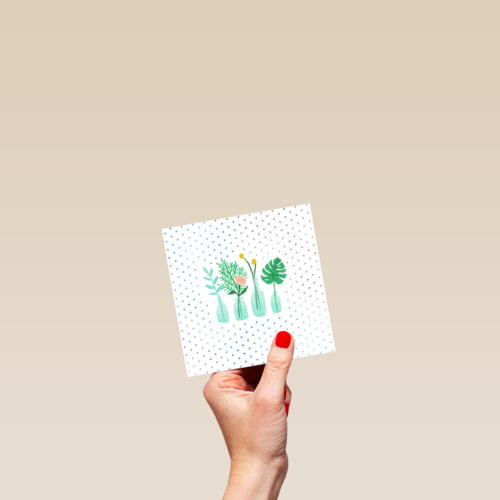blanco kaart met planten