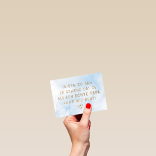 kaart stiefvader ik ben zo aan je gewend