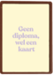 Gezakt kaart Geen diploma wel een kaart