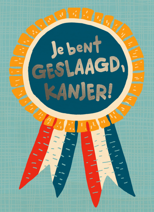 Houten Kaart Diploma | Houten Kaart Hallmark | Diploma | Geslaagd Kanjer