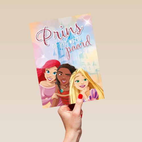 Disney prinsessen kaart Prins op het witte paard