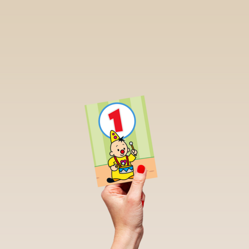 Bumba verjaardagskaart 1 jaar