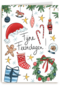 kerstkaart kerst items vrolijk design matia studio
