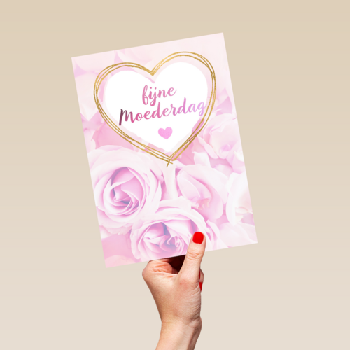 moederdag kaart klassiek rozen fijne moederdag