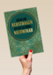Stijlvolle kerstkaart goud met groen