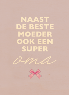 moederdag kaart hip ook een super oma