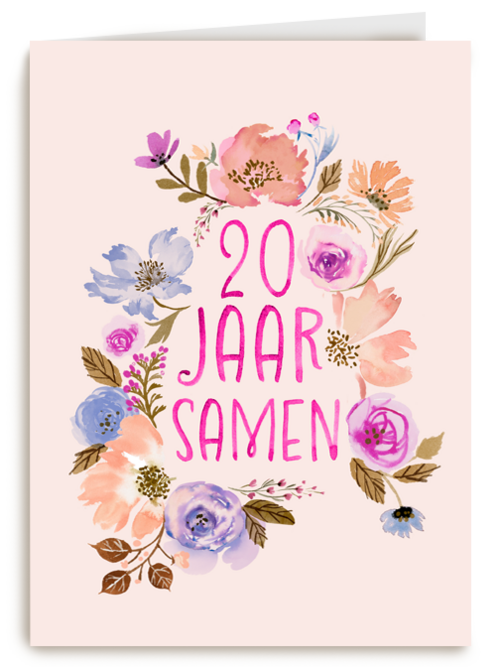 Huwelijksjubileum 20 jaar samen