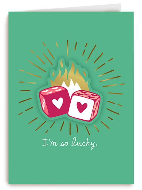 Kaart Hallmark | Valentijn | Valentine Im So Lucky Dice