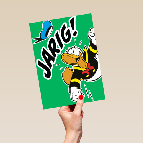 Verjaardagskaart Donald Duck jarig