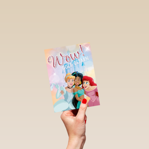 Compliment kaart Disney princessen Wow
