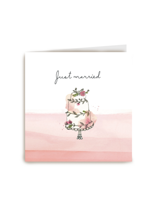Kaart Hallmark | Felicitatie Huwelijk | Watercolor Just Married