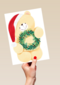 kerstkaart forever friends kerstkrans