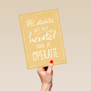 Herstel maar snel