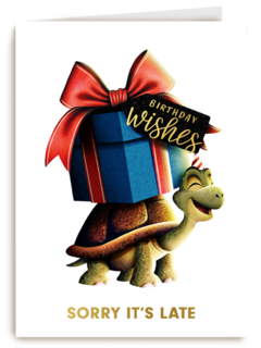 folio sorry its late turtle with present