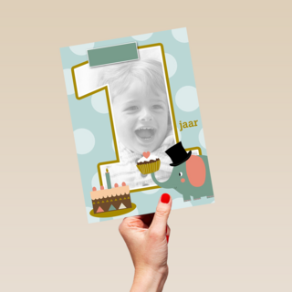 hoera een jaar kids jongen