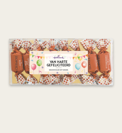 Melkchocolade Karamel Bonbons Van Harte Gefeliciteerd