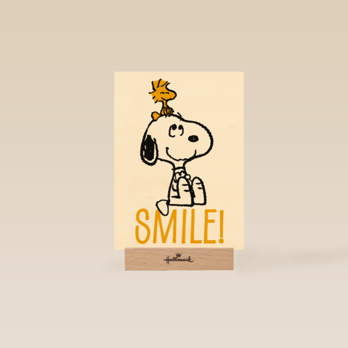 Verjaardagskaart Snoopy smile