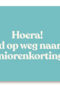 verjaardag kaart man seniorenkorting