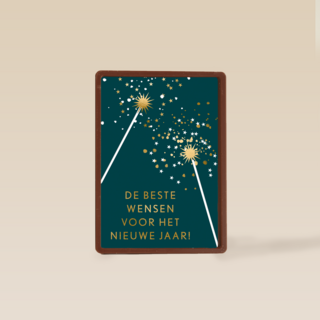 de beste wensen met gouden sterretjes op groen