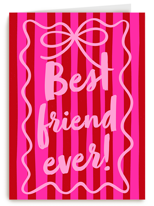 Kaart Hallmark | Valentijn | Valentine Best Friend Ever Pink