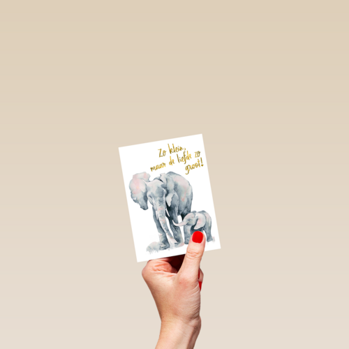 de grote liefde van een olifant